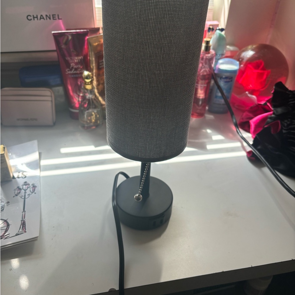 Minimalist Black and Gray Accent Lamp